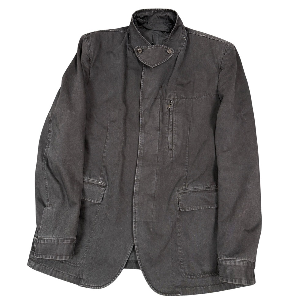 Neil Barrett Field Jacket Mens 42R Black Cotton Twill Denim Military BGI62T39
